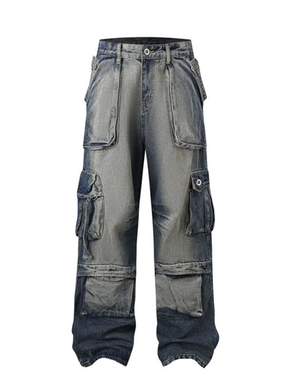 Men's Full Size Washed Cargo Jeans Plus Size - Treasured Gift's & More