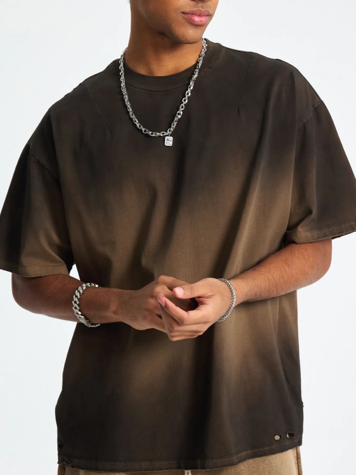Men's Gradient Round Neck Short Sleeve T-Shirt - Treasured Gift's & More