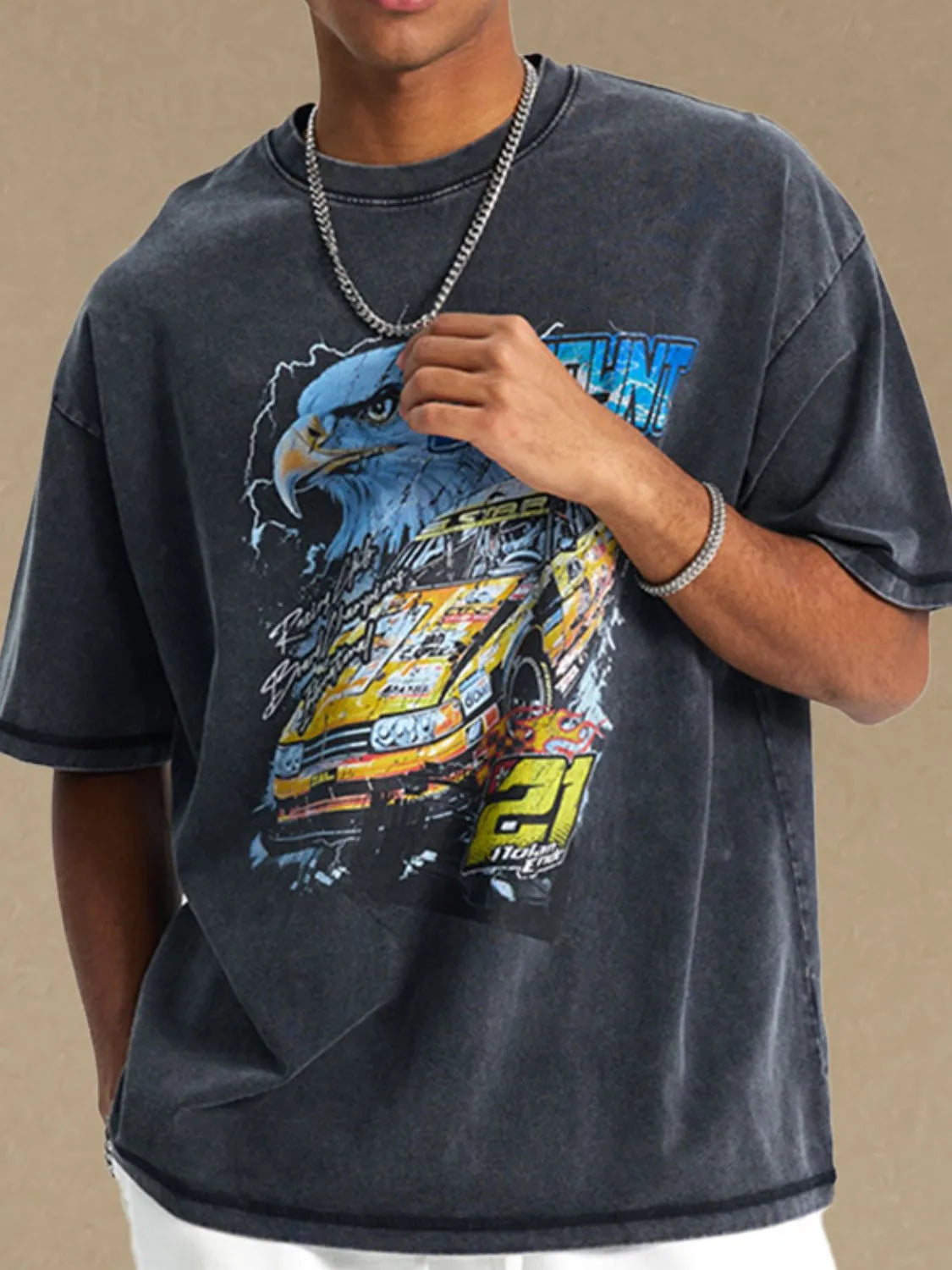 Men's Graphic Round Neck Half Sleeve T-Shirt - Treasured Gift's & More