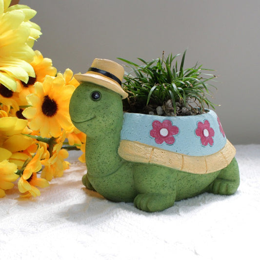 Turtle Flower Pot Decoration