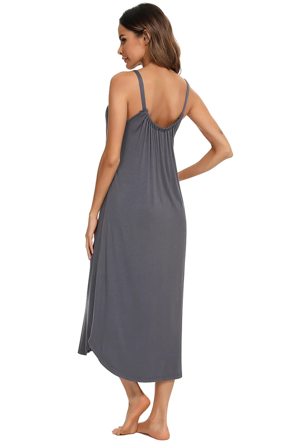 V-Neck Midi Lounge Dress - Treasured Gift's & More
