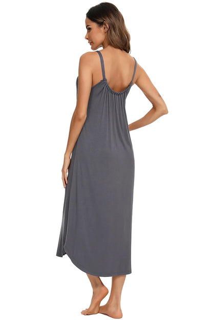 V-Neck Midi Lounge Dress - Treasured Gift's & More