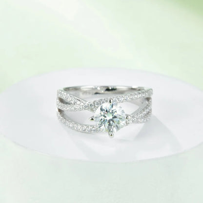 1 Carat Moissanite 925 Sterling Silver Ring - Treasured Gift's & More