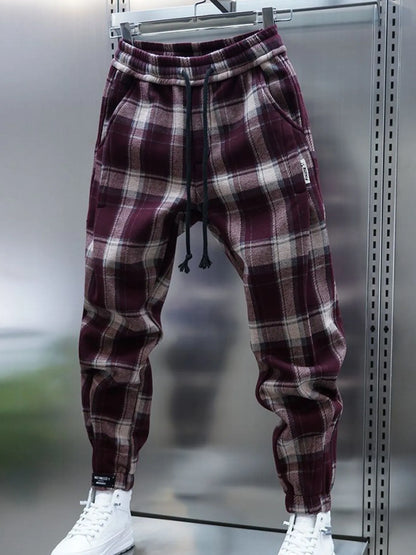 Men's Plus Size Plaid Drawstring Joggers - Treasured Gift's & More
