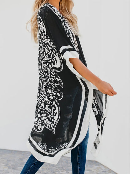Printed Open Front Cover-Up - Treasured Gift's & More