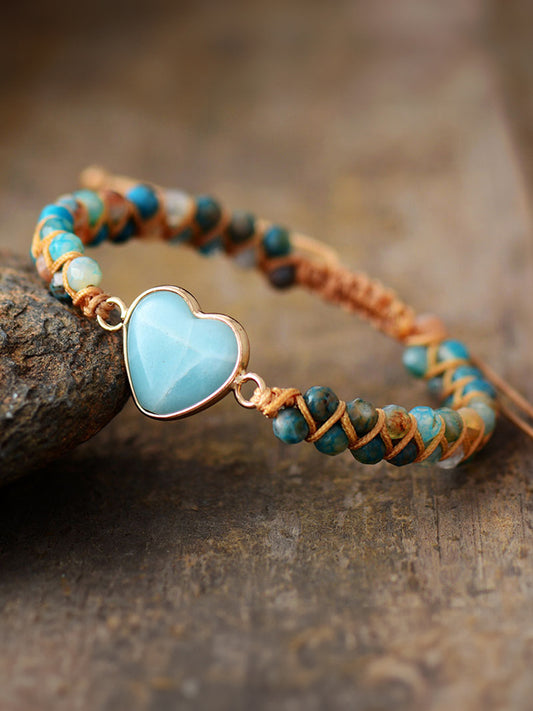 Heart Shape Beaded Bracelet - Treasured Gift's & More