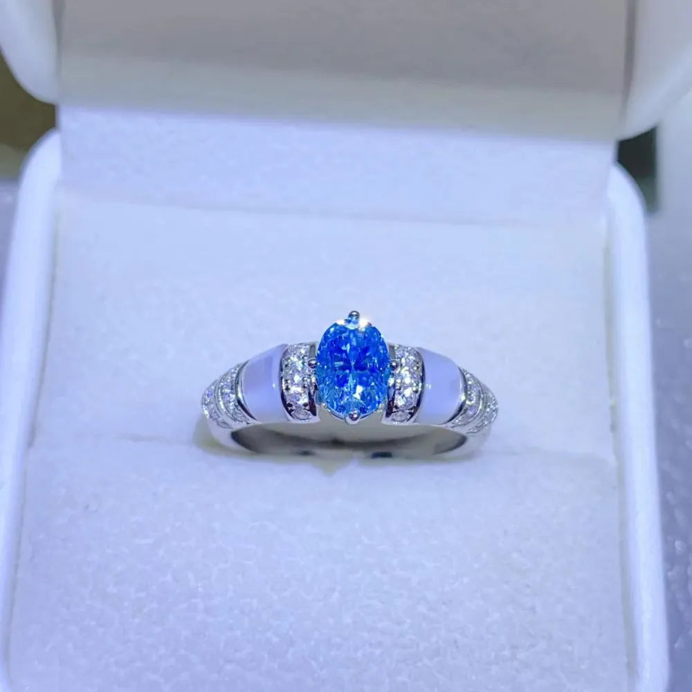 1 Carat Moissanite 925 Sterling Silver Ring - Treasured Gift's & More
