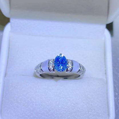 1 Carat Moissanite 925 Sterling Silver Ring - Treasured Gift's & More