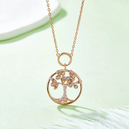 Moissanite 925 Sterling Silver Tree Of Life Pendant Necklace - Treasured Gift's & More
