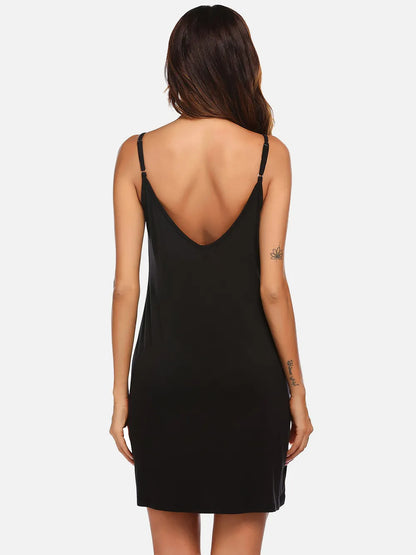 Scoop Neck Spaghetti Strap Lounge Dress - Treasured Gift's & More