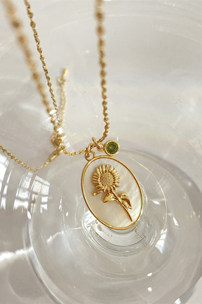 Flower Shell Pendant Copper Necklace - Treasured Gift's & More