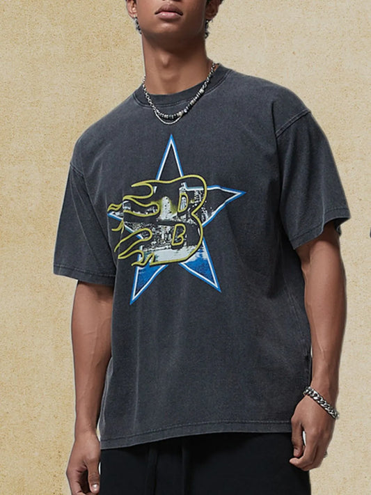 Men's Graphic Round Neck Half Sleeve T-Shirt - Treasured Gift's & More