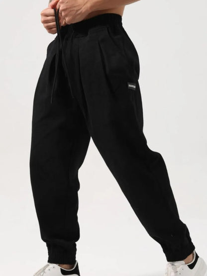 Men's Plus Size Drawstring Pocketed Active Pants - Treasured Gift's & More