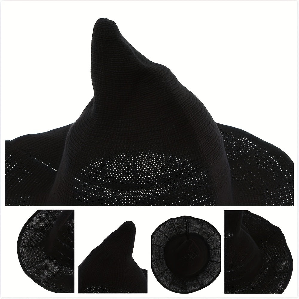 Velvet Gothic Witch-Inspired Knit Hat