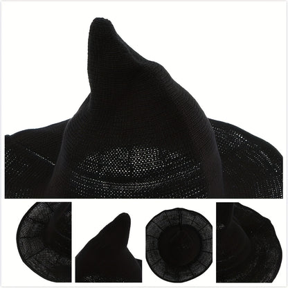 Velvet Gothic Witch-Inspired Knit Hat