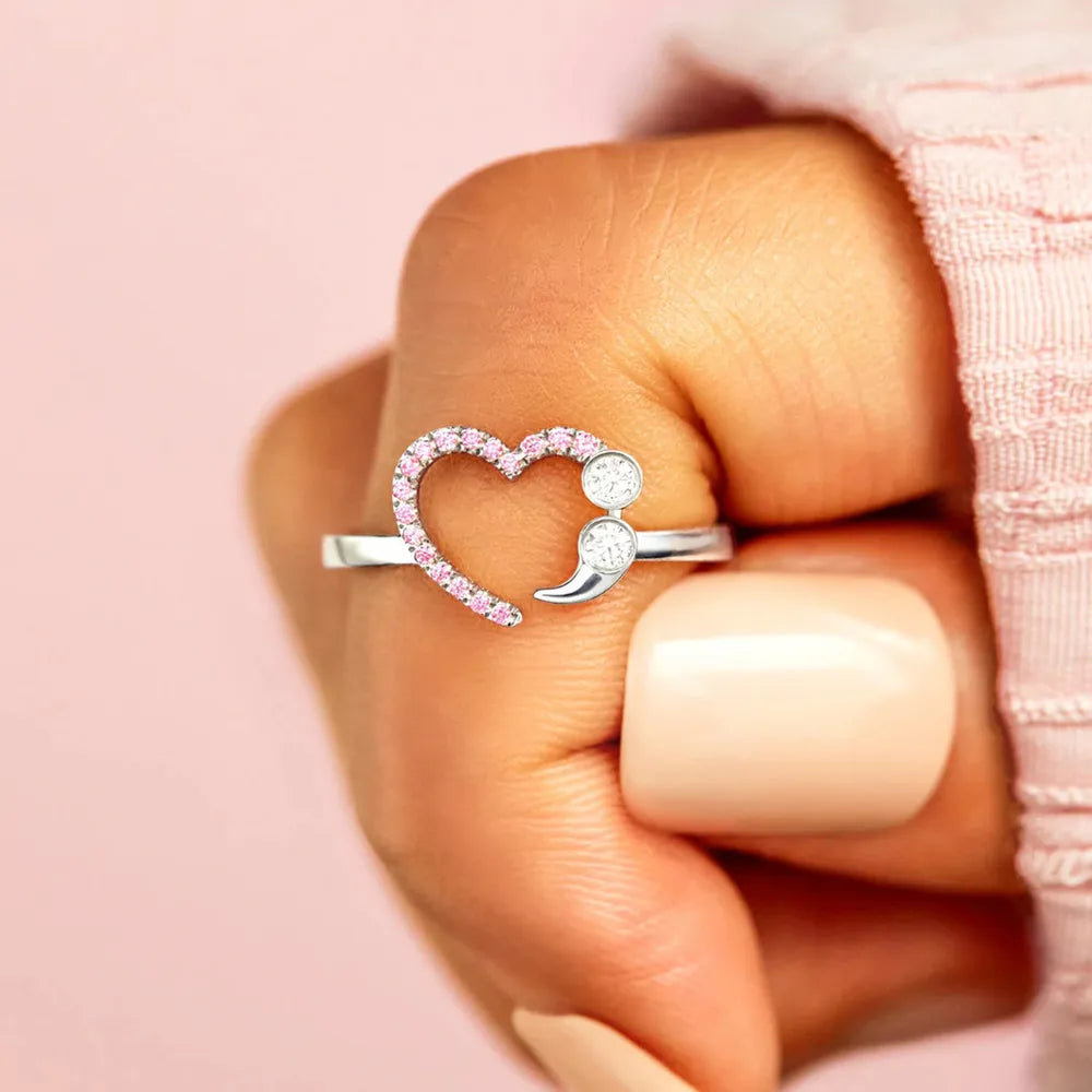 925 Sterling Silver Inlaid Zircon Ring - Treasured Gift's & More