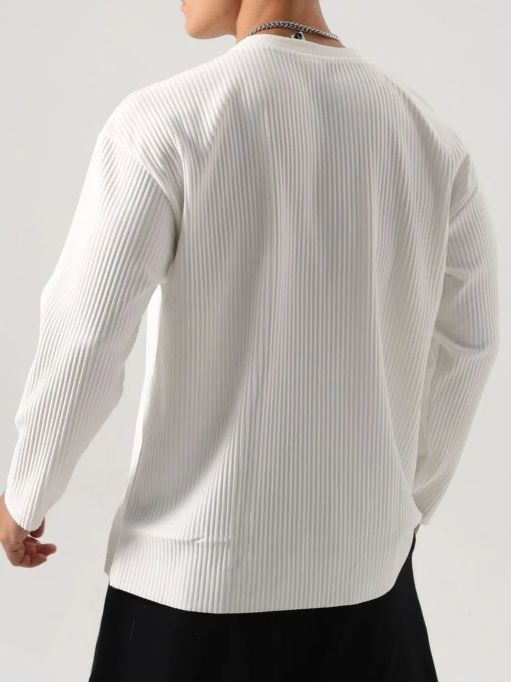 Men's Plus Size Notched Long Sleeve Top - Treasured Gift's & More