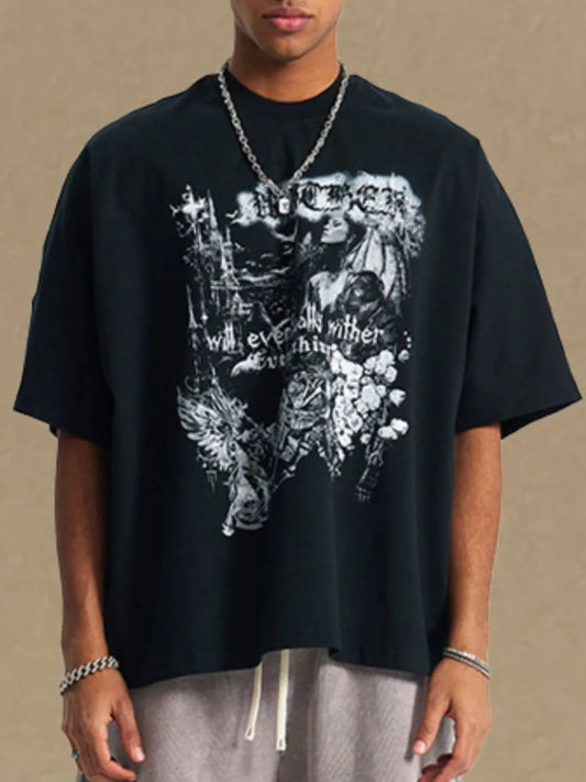 Men's Round Neck Half Sleeve Graphic T-Shirt - Treasured Gift's & More