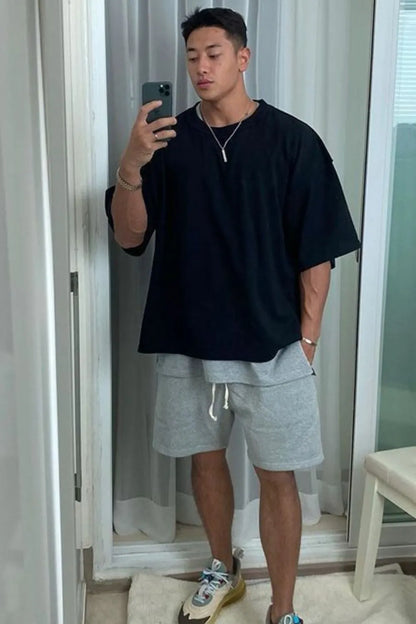Men's Plus Size Round Neck Half Sleeve T-Shirt - Treasured Gift's & More