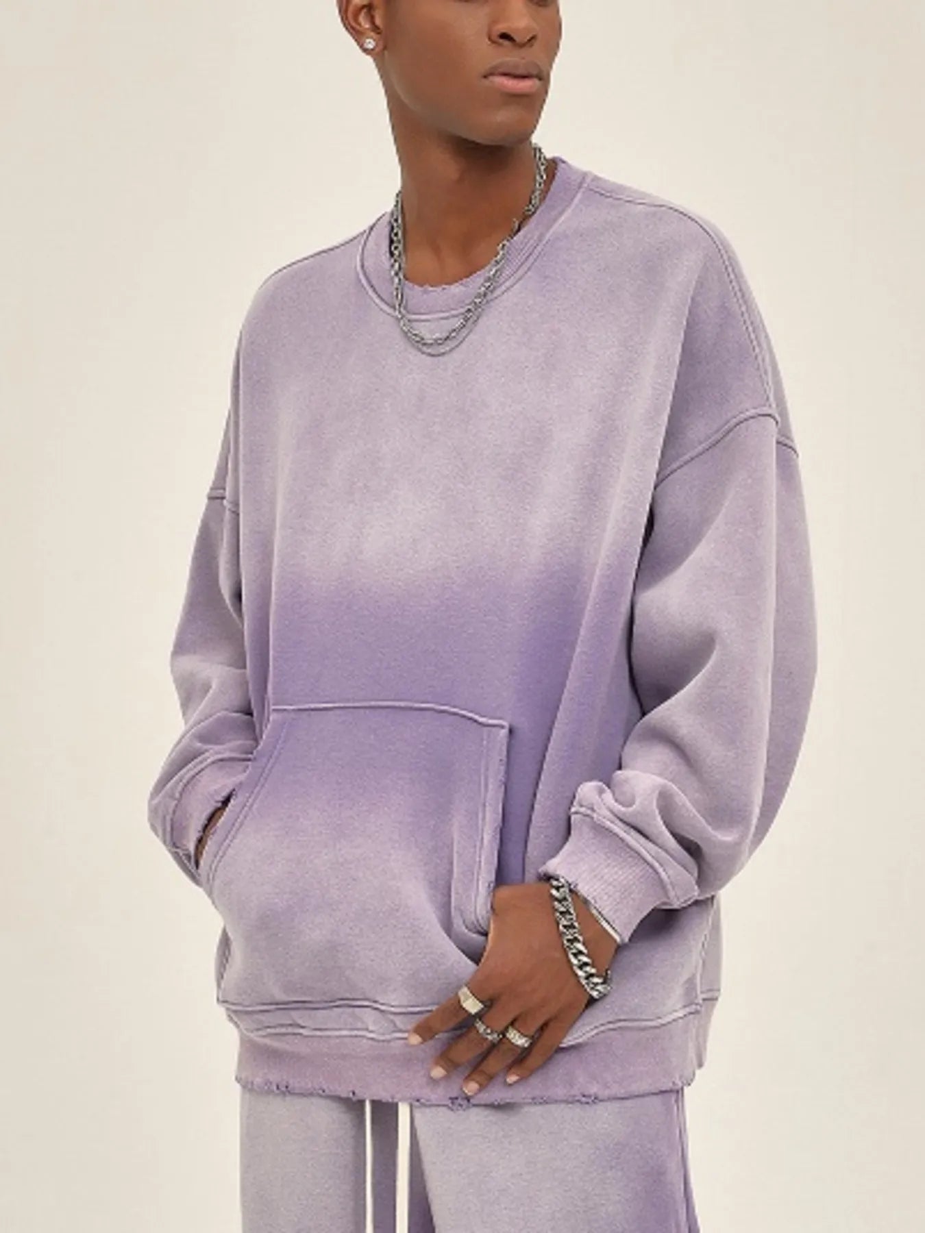 Men's Gradient Dropped Shoulder Sweatshirt - Treasured Gift's & More
