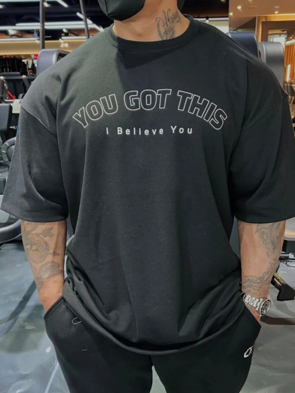 Men's Plus Size Round Neck Letter Graphic T-Shirt - Treasured Gift's & More