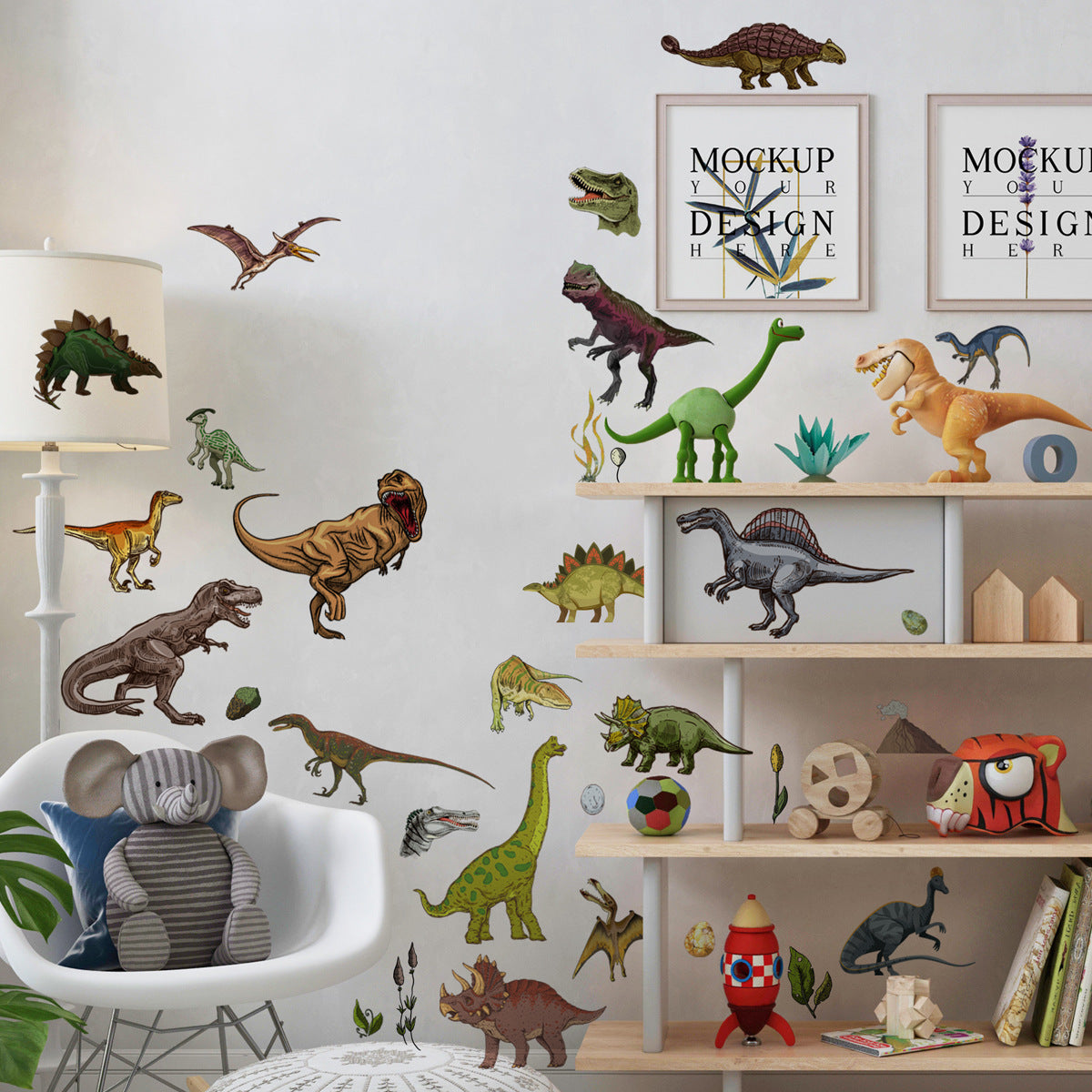 1 Set, Glow In The Dark, Dinosaur Wall Stickers