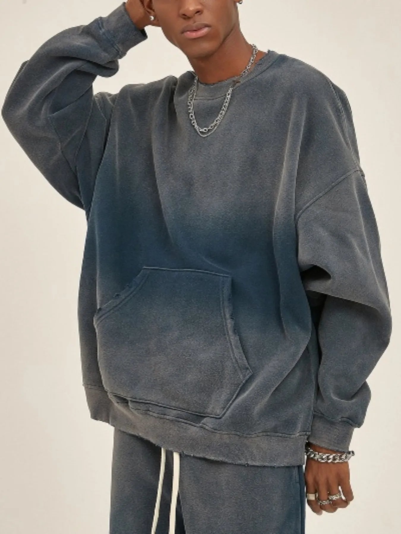 Men's Gradient Dropped Shoulder Sweatshirt - Treasured Gift's & More