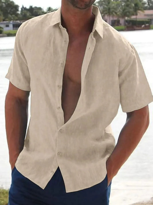 Men's Full Size Button Up Short Sleeve Shirt Plus Size - Treasured Gift's & More