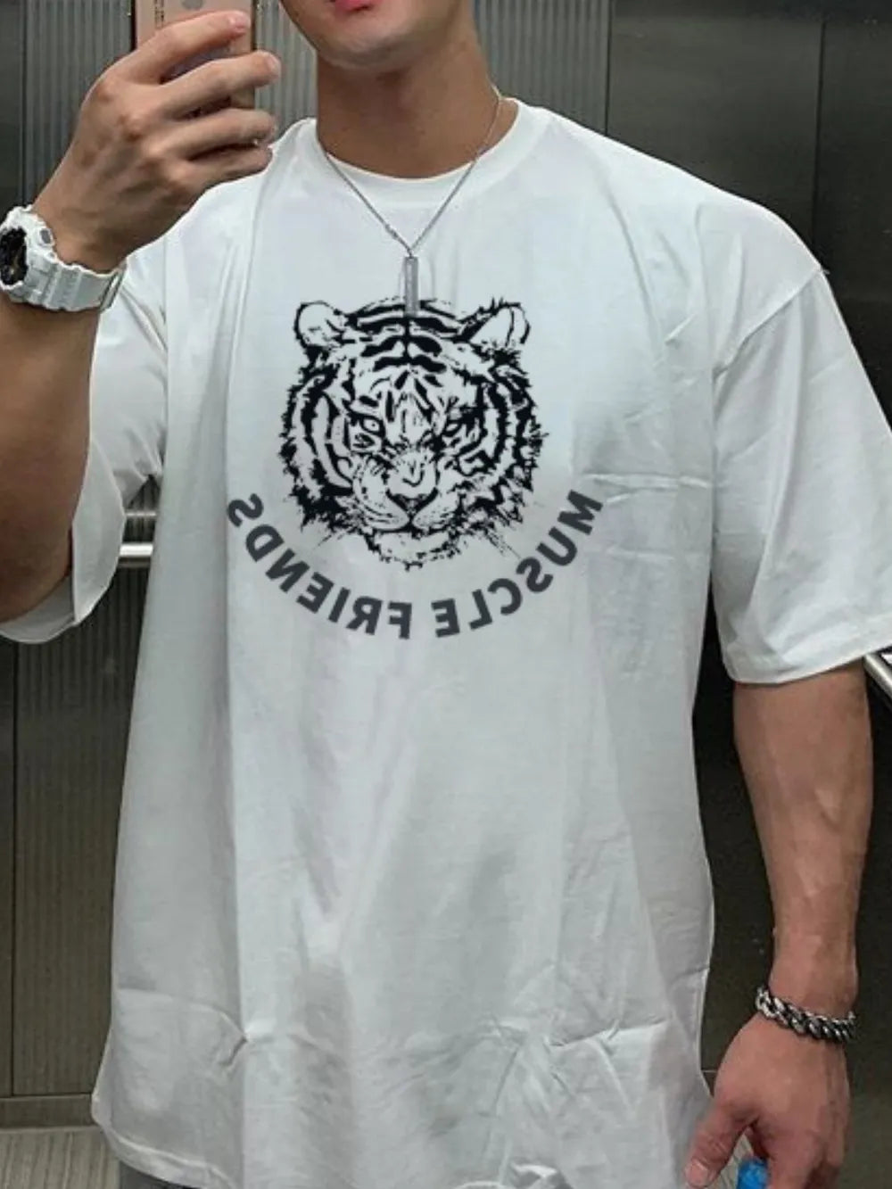 Men's Plus Size Graphic Round Neck Short Sleeve T-Shirt - Treasured Gift's & More