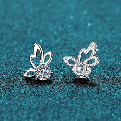1 Carat Moissanite Butterfly Shape Earrings - Treasured Gift's & More