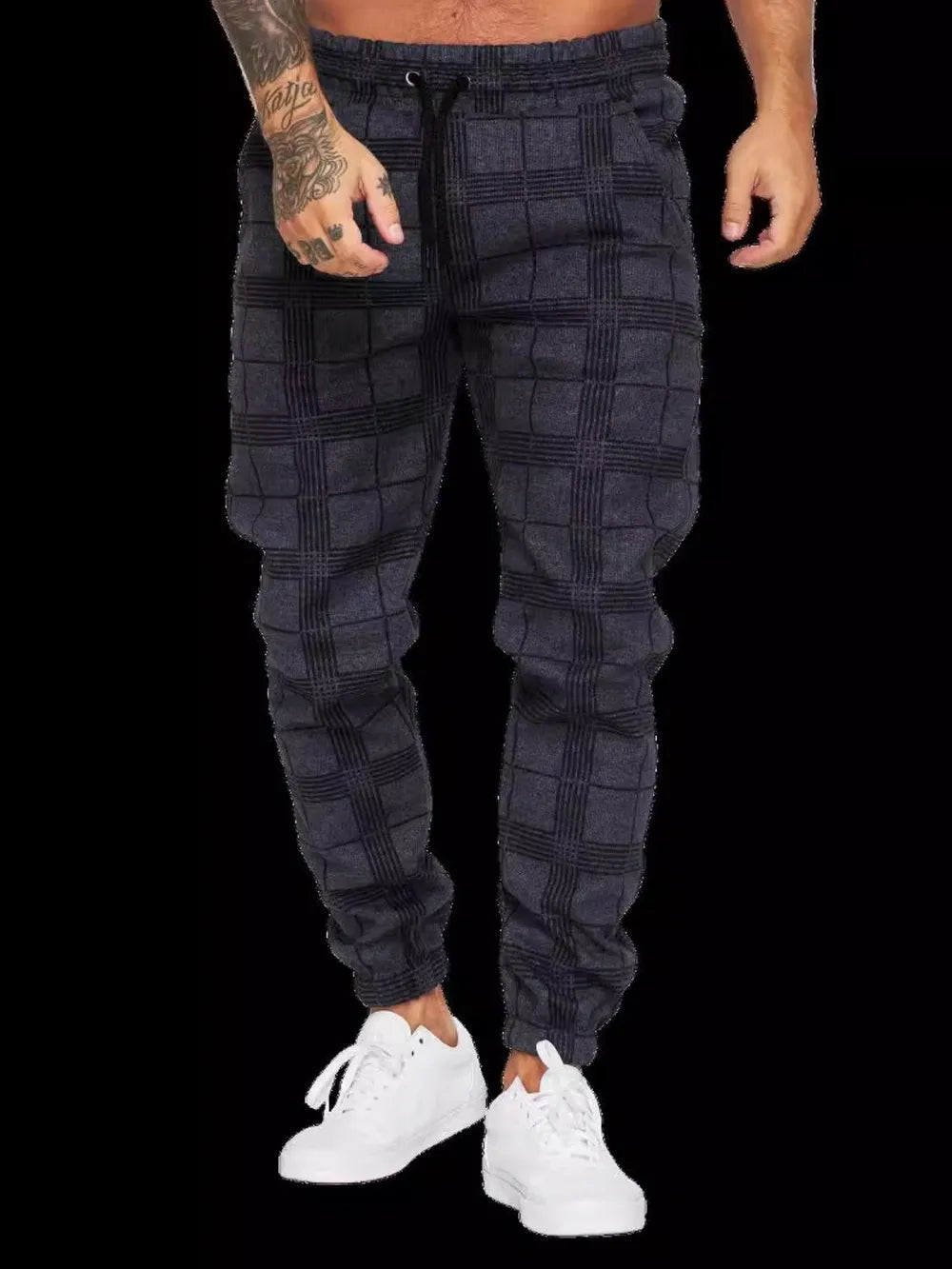 Men's Plus Size Plaid Drawstring Pants - Treasured Gift's & More