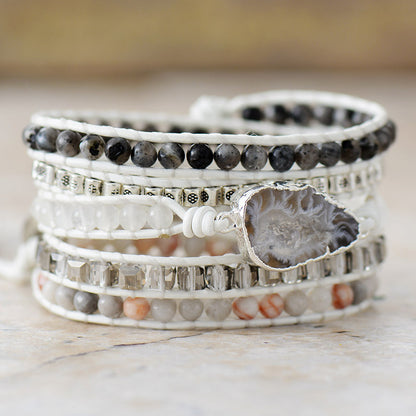 Natural Stone Layered Bracelet - Treasured Gift's & More