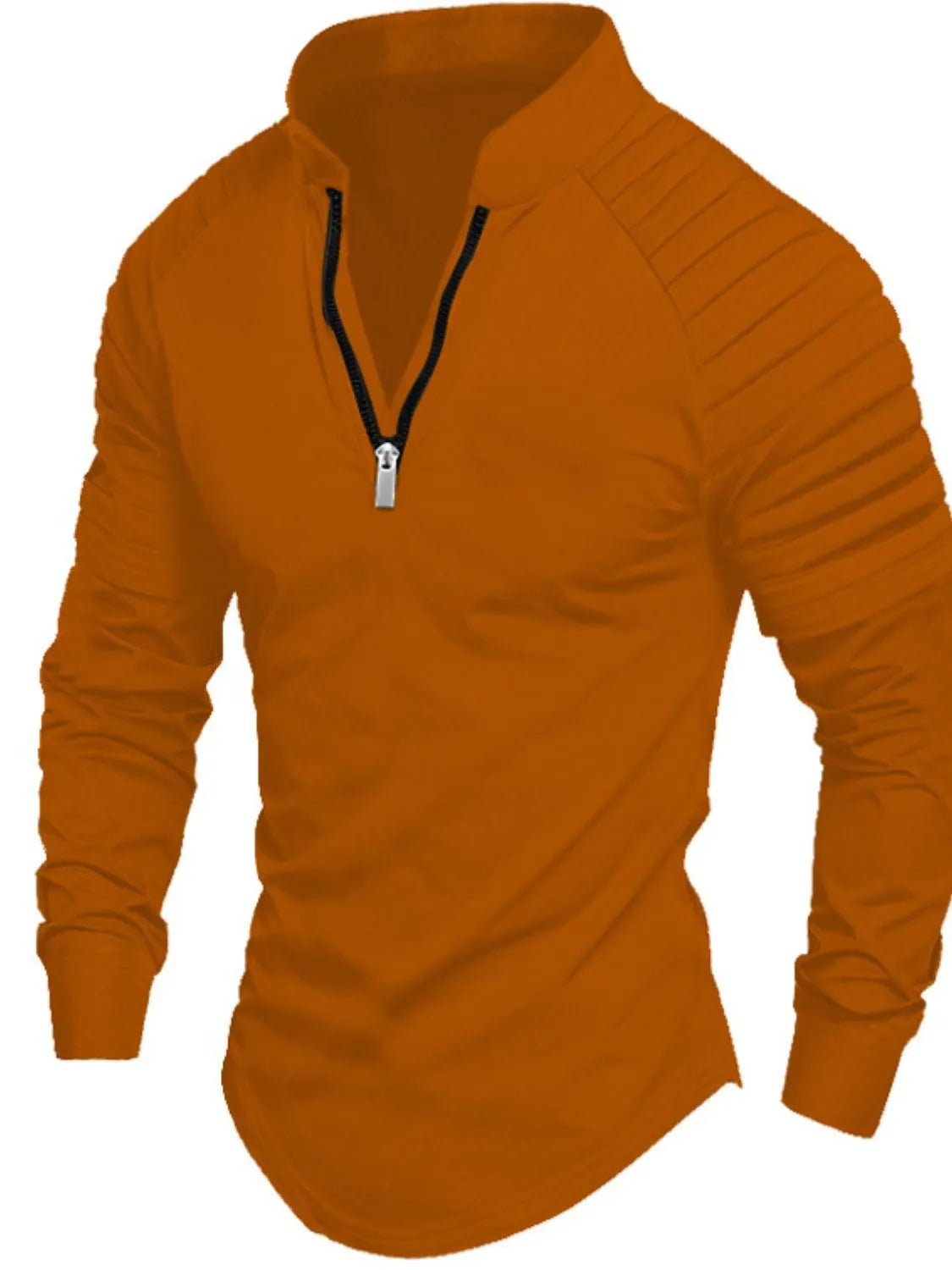 Men's Full Size Quarter Zip Long Sleeve Polo Plus SIze - Treasured Gift's & More