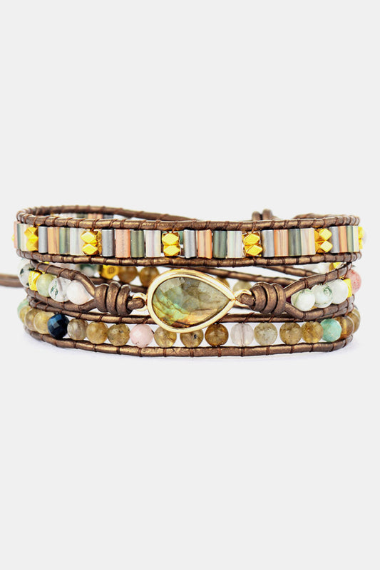 Handmade Triple Layer Beaded Bracelet - Treasured Gift's & More