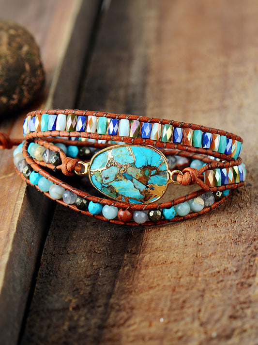 Triple-Layer Natural Stone Bracelet - Treasured Gift's & More
