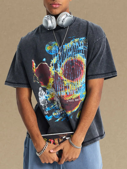 Men's Graphic Round Neck Half Sleeve T-Shirt - Treasured Gift's & More