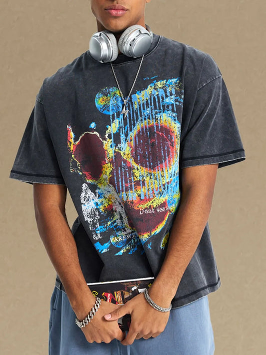 Men's Graphic Round Neck Half Sleeve T-Shirt - Treasured Gift's & More