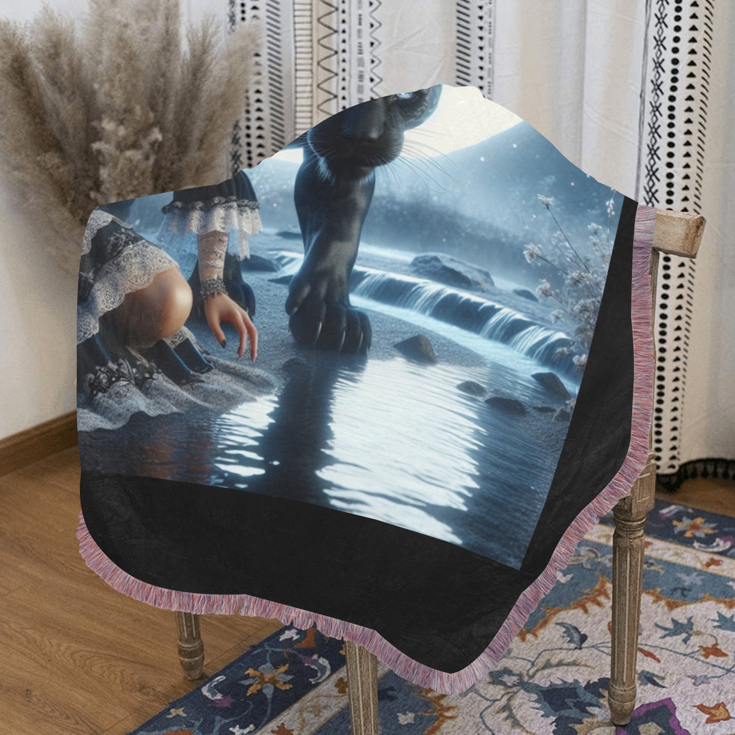 Ultra-Soft Mixed Pink Fringe Blanket 60x80 inch