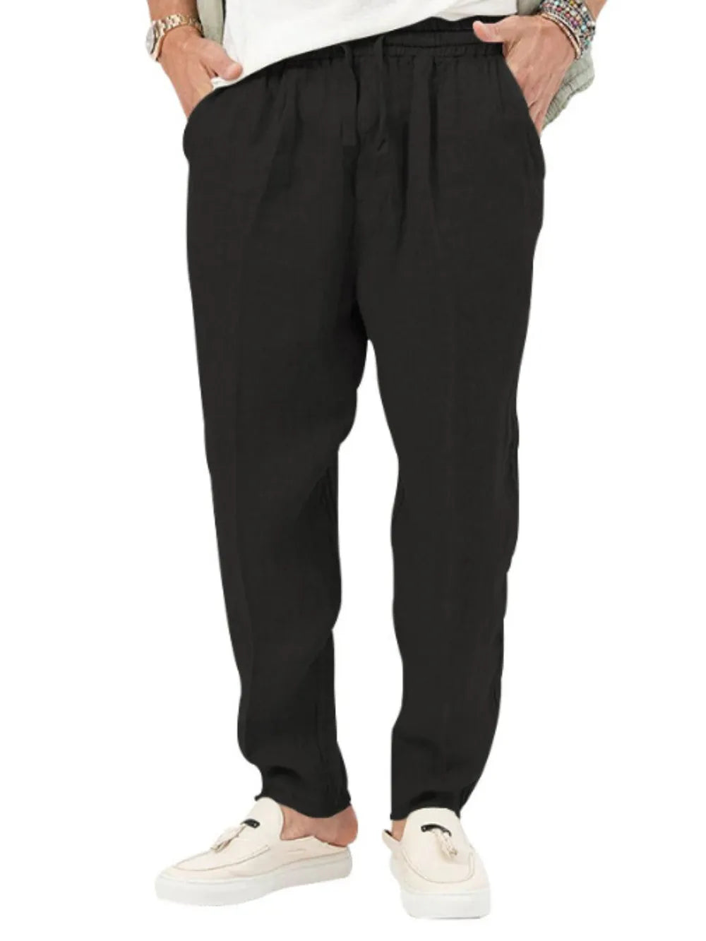 Men's Plus Size Drawstring Pants with Pockets - Treasured Gift's & More