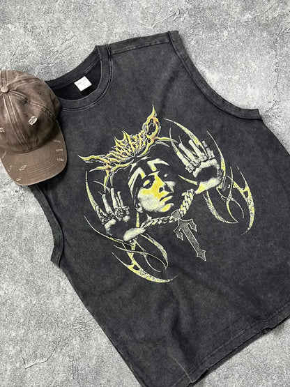 Men's Graphic Round Neck Tank - Treasured Gift's & More