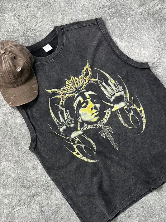 Men's Graphic Round Neck Tank - Treasured Gift's & More