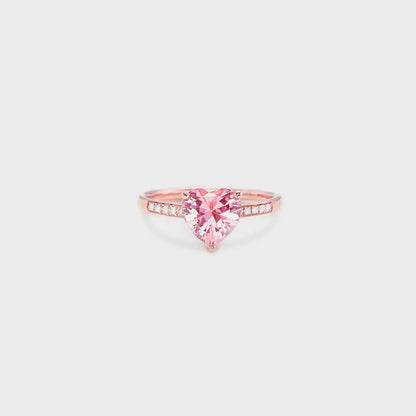 Heart Zircon 925 Sterling Silver Ring - Treasured Gift's & More