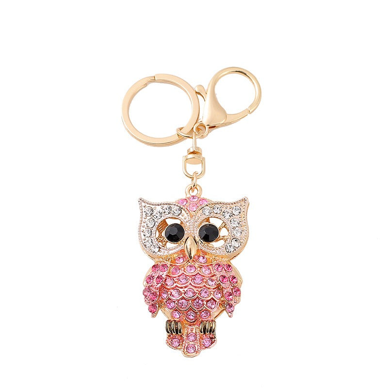 Creative bag pendant with stone inlaid cartoon owl - Just $9.20! Shop now at Treasured Gift's & More