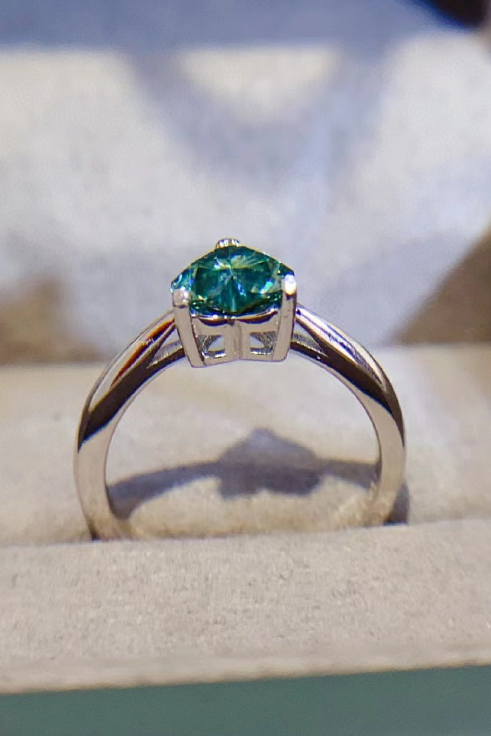 1 Carat Moissanite Heart 925 Sterling Silver Ring - Treasured Gift's & More