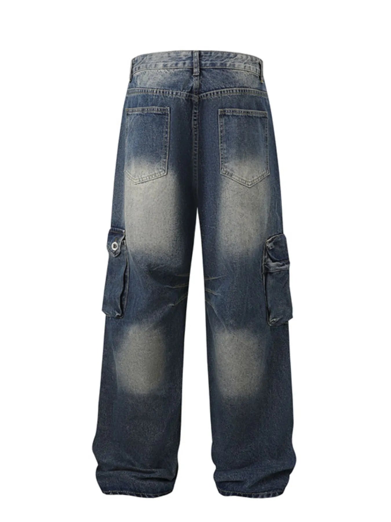 Men's Full Size Washed Cargo Jeans Plus Size - Treasured Gift's & More