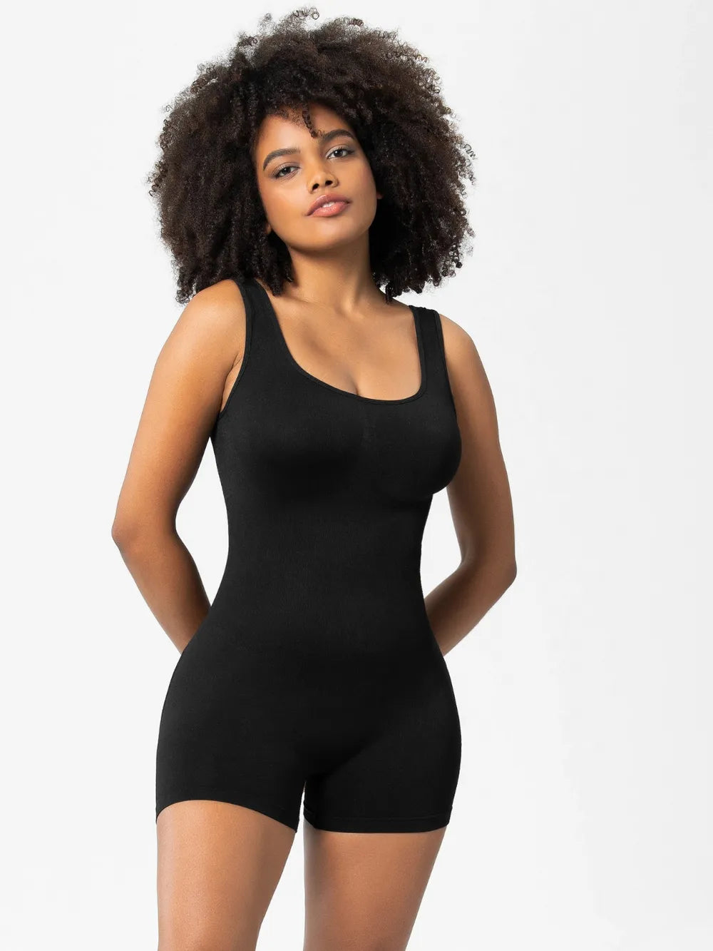 Scoop Neck Wide Strap Shaping Romper - Treasured Gift's & More