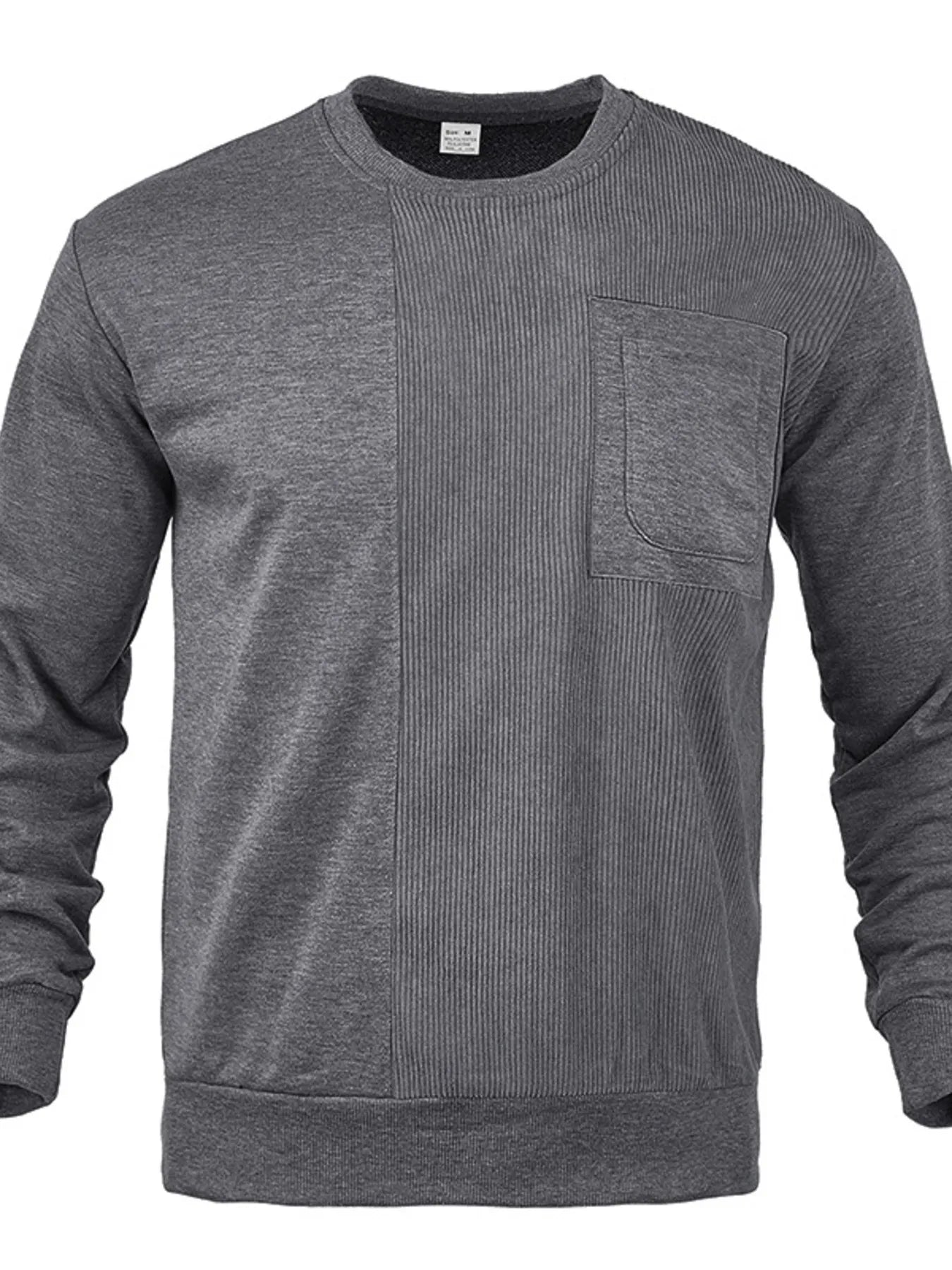 Men's Full Size Round Neck Long Sleeve Sweatshirt Plus Size - Treasured Gift's & More