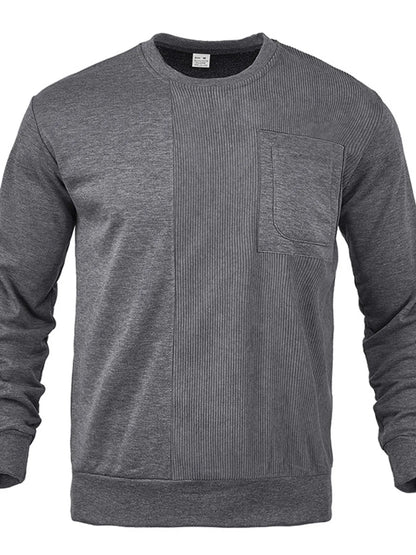 Men's Full Size Round Neck Long Sleeve Sweatshirt Plus Size - Treasured Gift's & More