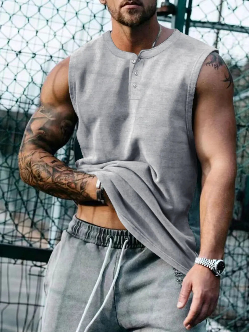 Men's Plus Size Round Neck Tank - Treasured Gift's & More