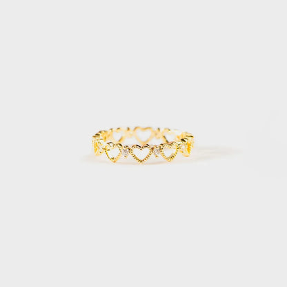Heart Shape 18K Gold-Plated Ring - Treasured Gift's & More